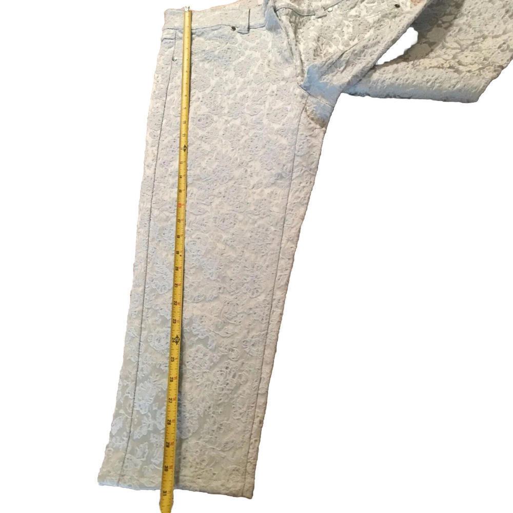 Designer Cache Luxe - Size 8 Pants Floral Textured - image 6